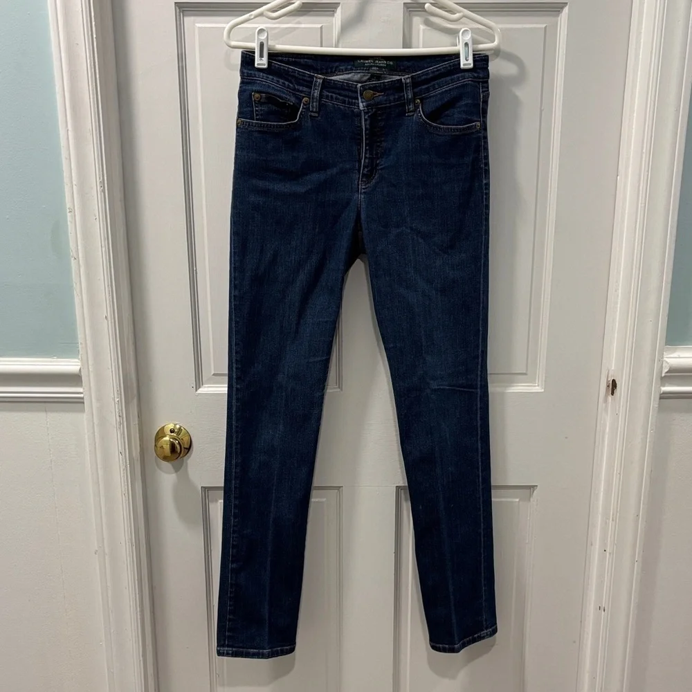 Lauren Ralph Lauren Modern Straight Curvy Jeans Size 4 Medium Wash Stretch